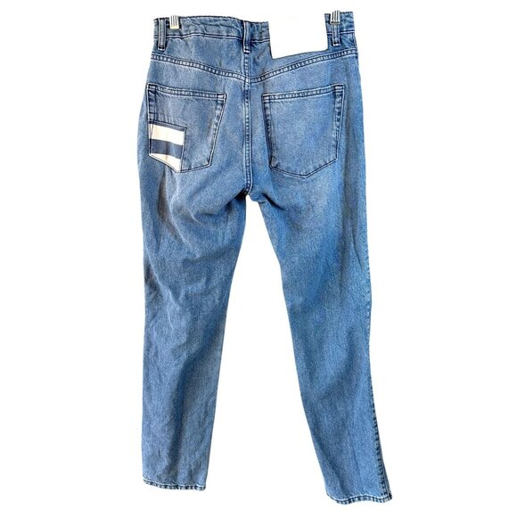 One teaspoon Blue Truckers Mid Waist Straight Leg Busted Knee Jeans Size 24 - Picture 5 of 7